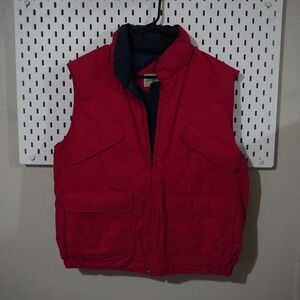 St. John's Bay Bold Red Vest with Navy Accents